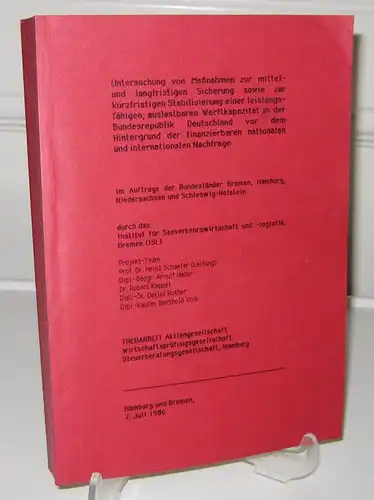 Institut für Seeverkehrswirtschaft und -logistik (Hrsg.): Untersuchung und Maßnahmen zur mittel- und langfristigen Sicherung sowie zur kurzfristigen Stabilisierung einer leistungsfähigen, auslastbaren Werftkapazität in der Bundesrepublik...