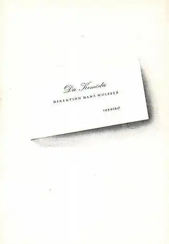 Komödie am Kurfürstendamm, Berlin. - Hans Wölffer (Intendanz). - Bernard Shaw. - Clifford Odets. - Gerhart Hauptmann: Pygmalion / Ein Mädchen vom Lande / Der Biberpelz. Programmhefte der Spielzeit 1959 / 1960. Konvolut aus 3 Heften. 