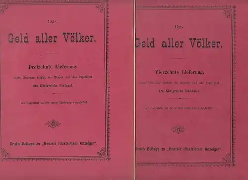 Henze: Das Geld aller Völker. Lieferungen 8, 9, 11, 13, 14, 15, 16, 17, 19, 20, 21, 23 sowie Ergänzungslieferung I. Zusammen 13 Lieferungen. Die...