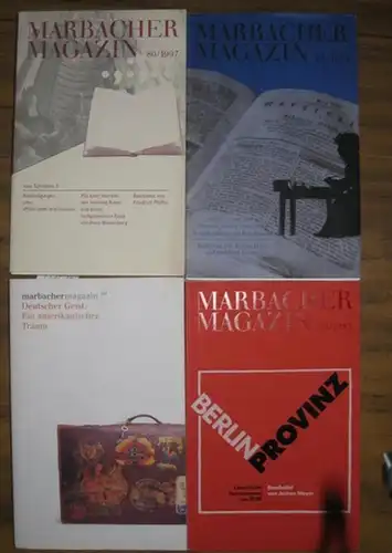 Marbacher Magazin.-Osterkamp, Ernst, David E. Wellbery, Jochen Meyer, Andrea Hahn u.a: Marbacher Magazin. 4 Ausgaben der Reihe. Enthalten sind: Nr. 35/1985: Berlin Provinz: Literarische Kontroversen...