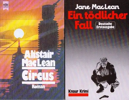 MacLean, Alistair: Konvolut mit 4 Taschenbüchern, enthalten sind: 1) Jenseits der Grenze. 2) Circus. 3) Nevada Pass. 4) Ein tödlicher Fall. 