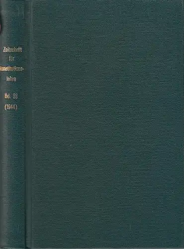 Zeitschrift für [angewandte Anatomie und] Konstitutionslehre.  - Herausgegeben von J. Tandler, A. Frhr. Von Eiselsberg, A. Kolisko, F.Martius, F. Chvostek, H. Braus, E.Kallius, G...