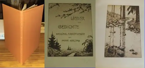 Herzing, Minni (Radierungen): Lieder und Gedichte. Originalradierungen von Minni Herzing. 