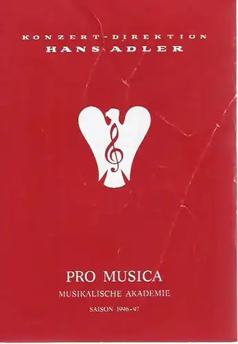 Orquesta Filarmonica de Buenos Aires. - Musikalische Akademie / Philharmonie Berlin. - Dirigent: Garcia Navarro. Solist: Bruno Leonardo Gelber: Programmheft zum 3. Konzert der Musikalischen Akademie / Philharmonie am 5. Dezember 1996: Orquesta Filarmonica