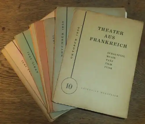 Haut-Commissariat de la Republique Francaise En Allemagne - Direction Generale des Affaires Culturelles - Service des Relations Artistiques - Bureau des Spectacles: Theater aus Frankreich - Schauspiel, Musik, Tanz, Film, Funk. Konvolut von 13 Nummern in 1