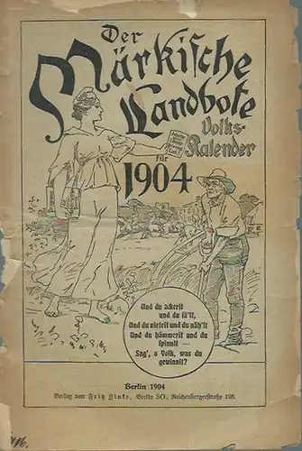 Mark Brandenburg: Märkischer Landbote. Volkskalender für 1904. 
