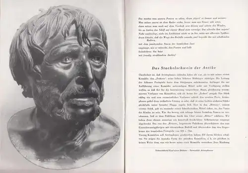 Schlossparktheater Berlin. - Boleslaw Barlog (Intendanz). Aristophanes: Lysistrate. Spielzeit  1959 / 1960. Heft 85. Inszenierung: Hans Lietzau. Mit u. a.: Anneliese Römer, Claus Hofer...