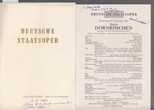 Berlin .  Deutsche Staatsoper. - Tschaikowsky, Peter: Dornröschen. Ballett. Spielzeit 1954. Regie: Spies, Daisy. - Bühne: Hübner, Max. - Inszenierung  / Choreographie: Gsovsky...