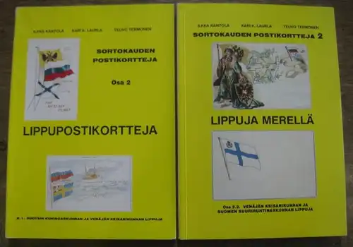 Kantola, Ilkka / Laurla, Kari K. / Termonen, Teuvo: Sortokauden Postikortteja. Osa 2 kahdessa kirjassa: Lippupostikortteja. 2.1: Ruotsin Kuningaskunnan ja venäjän keisarikunnan lippuja. 2.2: Lippuja...