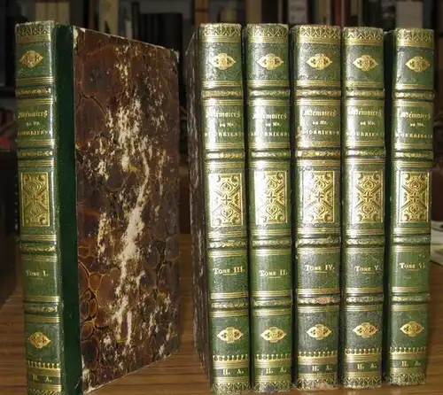 Napoleon. - Bourrienne, Louis Antoine Fauvelet de: Mémoires de M. de Bourienne, Ministre d'Etat; sur Napoléon, le Directoire, le Consulat, l'Empire et la Restauration. Volumes 1-6 [sur 10]. (= Mémoires Contemporains). 