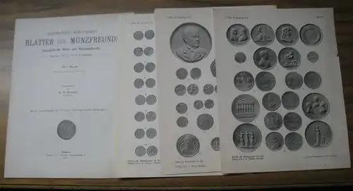 Blätter für Münzfreunde. - E. G. Gersdorf (Begründer). - H. Buchenau (Hrsg. Ab 1899). - Julius Erbstein (Hrsg. Bis 1897). - // P. Scheven /...