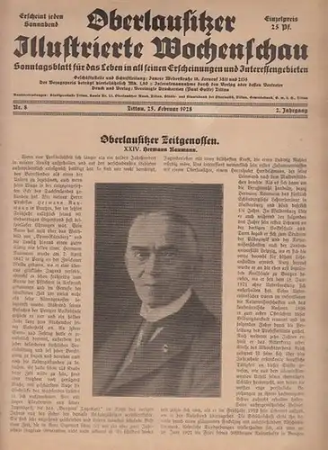 Lausitz. - Oberlausitzer Illustrierte Wochenschau: Oberlausitzer Illustrierte Wochenschau. Sonntagsblatt für das Leben in all seinen Erscheinungen und Interessengebieten. 2. Jahrgang, Nr. 8, 25. Februar 1928...