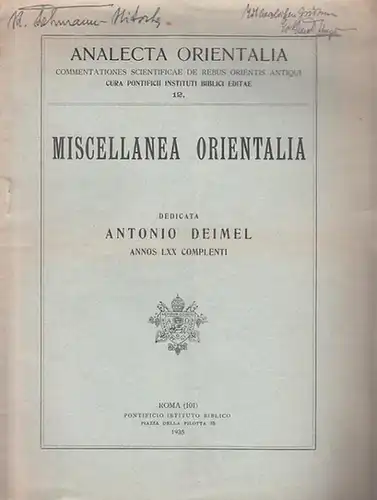 Unger, Eckhard: Die Schaltjahre vom 33. bis 47. Jahre des Sulgi von Ur. Dedicata Antonio Deimel Annos LXX Complenti. ( Sonderabdruck aus: Analacta Orientalia - Commentationes Scientificae De Rebus Orientis Antiqui - Cura Pontificii Instituti Biblici Edita