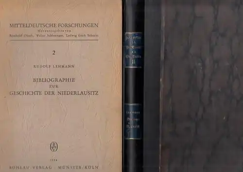 Lehmann, Rudolf - Reinhold Olesch u.a. (Hrsg.): Bände 2 und 3 der Reihe: Bibliographie zur Geschichte der Niederlausitz: 2. Band: (1926 bis 1945 und Nachträge)...