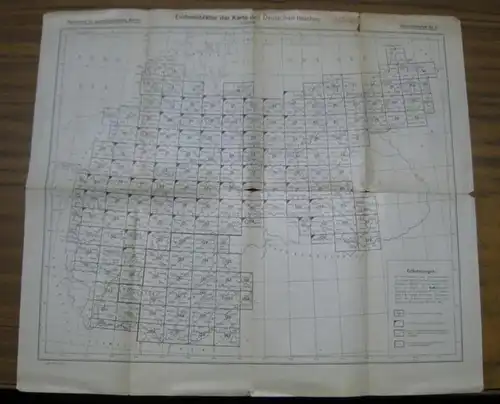 Karte des Deutschen Reiches. - Reichsamt für Landesaufnahme zu Berlin: Übersichtsblatt Nr. 2 - Einheitsblätter der Karte des Deutschen Reiches, 1 : 100 000. Stand: März 1935. 