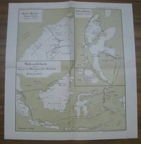 Gesellschaft für Erdkunde in Berlin. - W(ilhelm) Kükenthal: Uebersichtskarte für die Reisen im Malayischen Archipel von. W. Kükenthal, Maaßstab 1 : 12 500 000. Mit...
