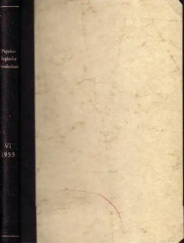 Psychologische Rundschau. . - Allesch, Johannes / Carl-Jürgen Hogrefe (Herausgeber). - Bernhard Herwig, Arthur Mayer, Heinz Dirks, Wilhelm Arnold, Oswald Kroh, Albert Wellek, Georg Meinecke...