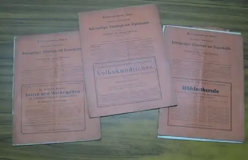 KorrespondenzBlatt der Deutschen Gesellschaft für Anthropologie, Ethnologie und Urgeschichte. - Georg Thilenius (Herausgeber). - Beiträge: Karl von Spiess / J. B. Loritz / Hugo Mötefindt...