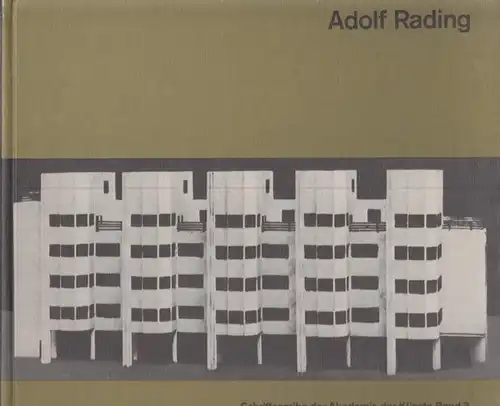 Rading, Adolf. - Ausgewählt und zusammengestellt von Peter Pfankuch. - Mit einem Vorwort von Hans Scharoun: Adolf Rading. Bauten, Entwürfe und Erläuterungen ( = Schriftenreihe der Akademie der Künste, Band 3 ). 