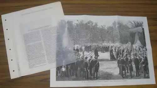 BerlinArchiv herausgegeben von Hans-Werner Klünner und Helmut Börsch-Supan: Enthüllung des Luisendenkmals, 1880 - Die Feier der Enthüllung des Luisen-Denkmals im Thiergarten zu Berlin. Anonymer Holzstich...