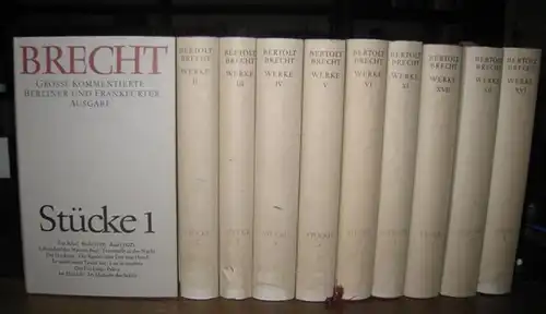 Brecht, Bertolt - Werner Hecht, Jan Knopf u.a. (Hrsg.): Stücke Band 1 bis Band 6 sowie Beigabe: Gedichte 1 und 2 UND Prosa 1 und 2 . (= Große kommentierte Berliner und Frankfurter Ausgabe). 