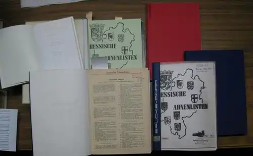 Hessische Ahnenlisten. - Schriftleitung: Lupold v. Lehsten, Heinz F. Friedrichs, Jacob Henseling u. a. - Hrsg.: Arbeitsgemeinschaft der familienkundlichen Gesellschaften in Hessen: Gesellschaft für Familienkunde...