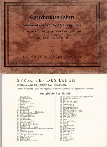 Sprechendes Leben: Sprechendes leben - Hilfsbotenkartei für Prediger des Evangeliums. Bilder und Gleichnisse gesammelt und geordnet. 60 Stichwörter auf 60 Karten. 