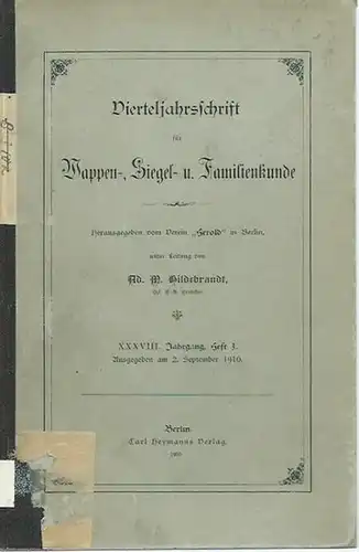 Hildebrandt, Ad. M. (Herausgeber). - Gg. Schmidt / Georg Schuster / Stephan Kekule von Stradonitz / Hermann Hahn / Curt von Scheven / R. Beringuier...