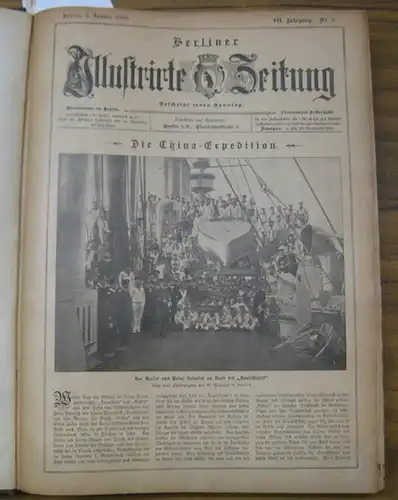 Berliner Illustrierte Zeitung. - Red.: Hermann Dupont: Berliner Illustrirte Zeitung. Kompletter VII. Jahrgang 1898 in einem Band, mit den Nummern 1 - 52 für den Zeitraum 2. Januar bis 25. Dezember. 