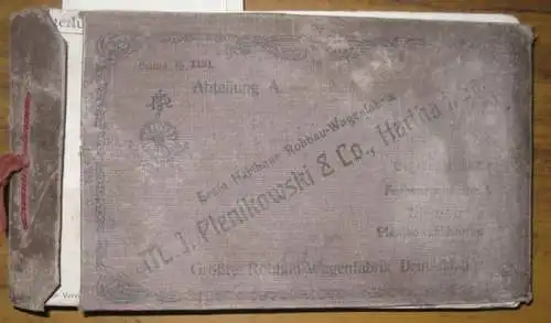 M. J. Plenikowski & Co., Hartha i. Sa: Plenikowski Verkaufskatalog Abteilung A. Fortlfd. Nr. 1181: Kutschen, Pferdekutschen, Rohbauten, Wagenrohbauten, Kästen, Gestelle, Fenster-Landauer, Jagdwagen, Droschken. 