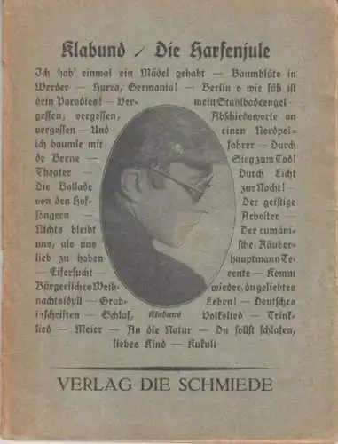 Klabund ( d. i. Alfred Henschke): Die Harfenjule. Neue Zeit-, Streit- und Leidgedichte. 