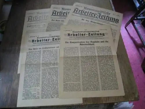 Kommunistische ArbeiterZeitung. - verantwortlich: Carl Cierpka: Kommunistische Arbeiter-Zeitung. 6. Jahrgang 1927, Nummern 1-5, März bis August. Organ der Kommunistischen Arbeiterpartei Deutschlands (KAP). - Aus dem...