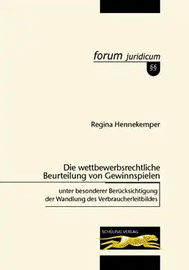 Die wettbewerbsrechtliche Beurteilung von Gewinnspielen unter besonderer Berücksichtigung der Wandlung des Verbraucherleitbildes (Reihe: forum juridicum Band 24). 