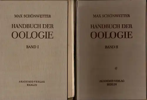 Handbuch der Oologie: Lieferung 1-34; Lfg 9, 13, 14, 26-28 und 31 fehlen. 