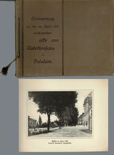 Erinnerung an das im Jahre 1912 niedergelegte alte Kadettenhaus in Potsdam. 