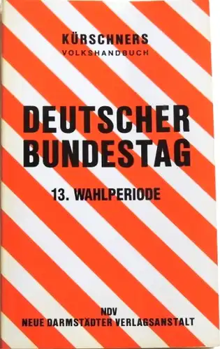 Kürschners Volkshandbuch Deutscher Bundestag. 13. Wahlperiode, 2. Version = 75. Auflage (Stand 2. Mai 1995). 