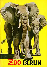Wegweiser (Elefanten) - Tierverzeichnis vorne. 