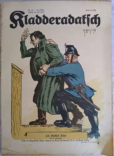 Warncke, Paul (Hauptschriftleiter): Kladderadatsch, 14. Juli 1929.  (82. Jahrang, Nr.28). 