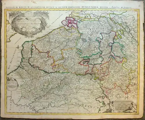 Les provinces des Pays-Bas Catholiques distinguées suivant qu'elles sont présentement partagées entre le Roy de France, le Roy d'Espagne, et les Estats Généraux des Provinces-Unies...