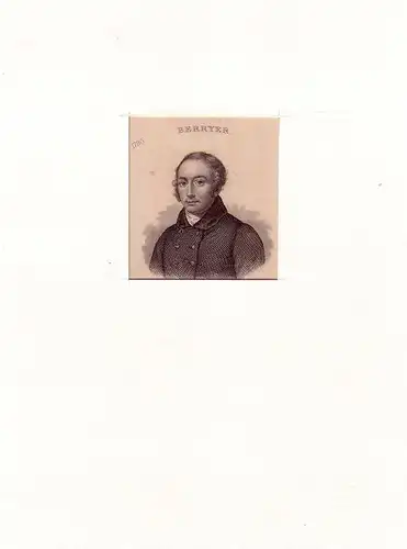 PORTRAIT Berryer. (1790 Paris - 1858 Augerville-la-Rivière, französischer Jurist und Politiker). Brustbild im Dreiviertelprofil. Stahlstich, Berryer, Pierre-Antoine [fils]