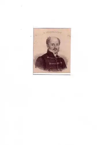 PORTRAIT Sándor Kisfaludy von Kisfalud. (1772 Sümeg, Komitat Zala - 1844 ebda., ungarischer Dichter u. Dramatiker.). Schulterstück im Dreiviertelprofil. Stahlstich, Kisfaludy, Sándor