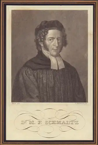 PORTRAIT Dr. M. F. Schmaltz. (1785 Stolpen - 1860 Hamburg, evangelischer Theologe). Brustbild im Dreiviertelprofil. Stahlstich von F. Fleischmann nach Meyer,, Schmaltz, Moritz Ferdinand