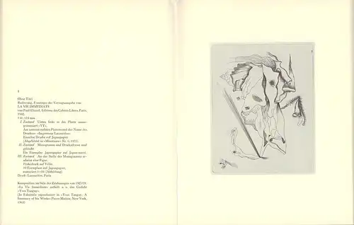 Tanguy, Yves.: Yves Tanguy. Das druckgraphische Werk / L'oeuvre grave / The graphic work. Ausstellung April / Mai 1976. Wolfgang Wittrock, Kunsthandel, Düsseldorf. 