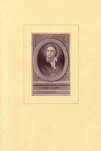 PORTRAIT Ernst Wagner. (1769 Roßdorf - 1812 Meiningen, Schriftsteller). Brustbild. Kupferstich, Wagner, [Johann] Ernst