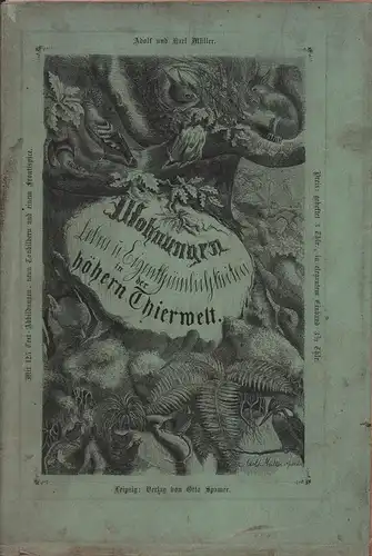 Müller, Adolf / Müller, Karl: Wohnungen, Leben und Eigenthümlichkeiten in der höheren Thierwelt. Geschildert von Adolf Müller und Karl Müller. 