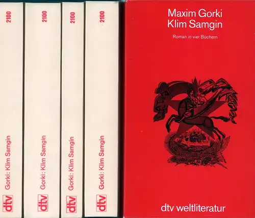 Gorki, Maxim [Gorkij, Maksim]: Klim Samgin. 40 Jahre. Roman in 4 Büchern. (Aus d. Russ. übers. von Hans Ruoff. Dem Text d. vollständigen Gorki-Ausgabe, Moskau 1974/1975, bearb. u. mit Anmerkunen. versehen von Eva Kosing. 4 Bde. (= komplett). 