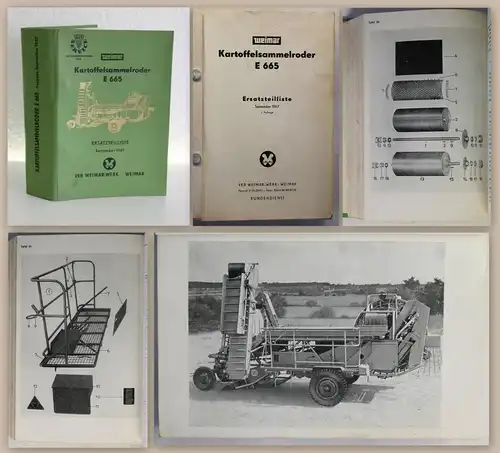 Ersatzteilkatalog Kartoffelsammelroder E 665 Liste 1967 VEB Weimar-Werk xz