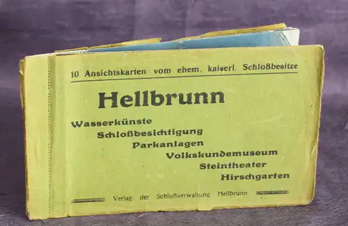 Or. 10 Ansichtskarten Hellbrunn um 1915 Wasserkünste Parkanlagen Steintheater js