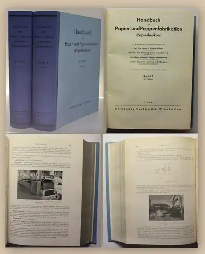 Hoyer Handbuch der Papier- und Pappenfabrikation 2 Bde 1953 Geschichte Papier xy