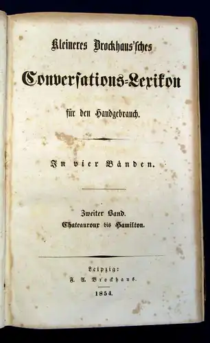 Kleineres Brockhaus`sches Conversations- Lexikon 4 Bde. komplett Wissen js